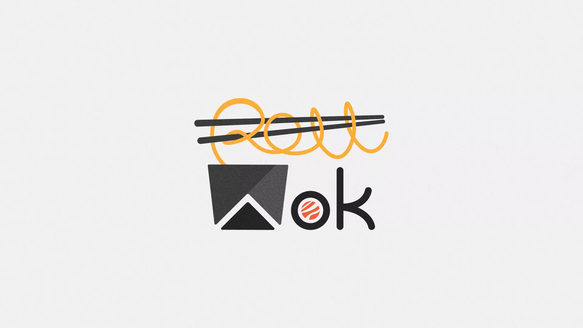 Разработка логотипа суши-бара «Roll Wok Club» в Биробиджане